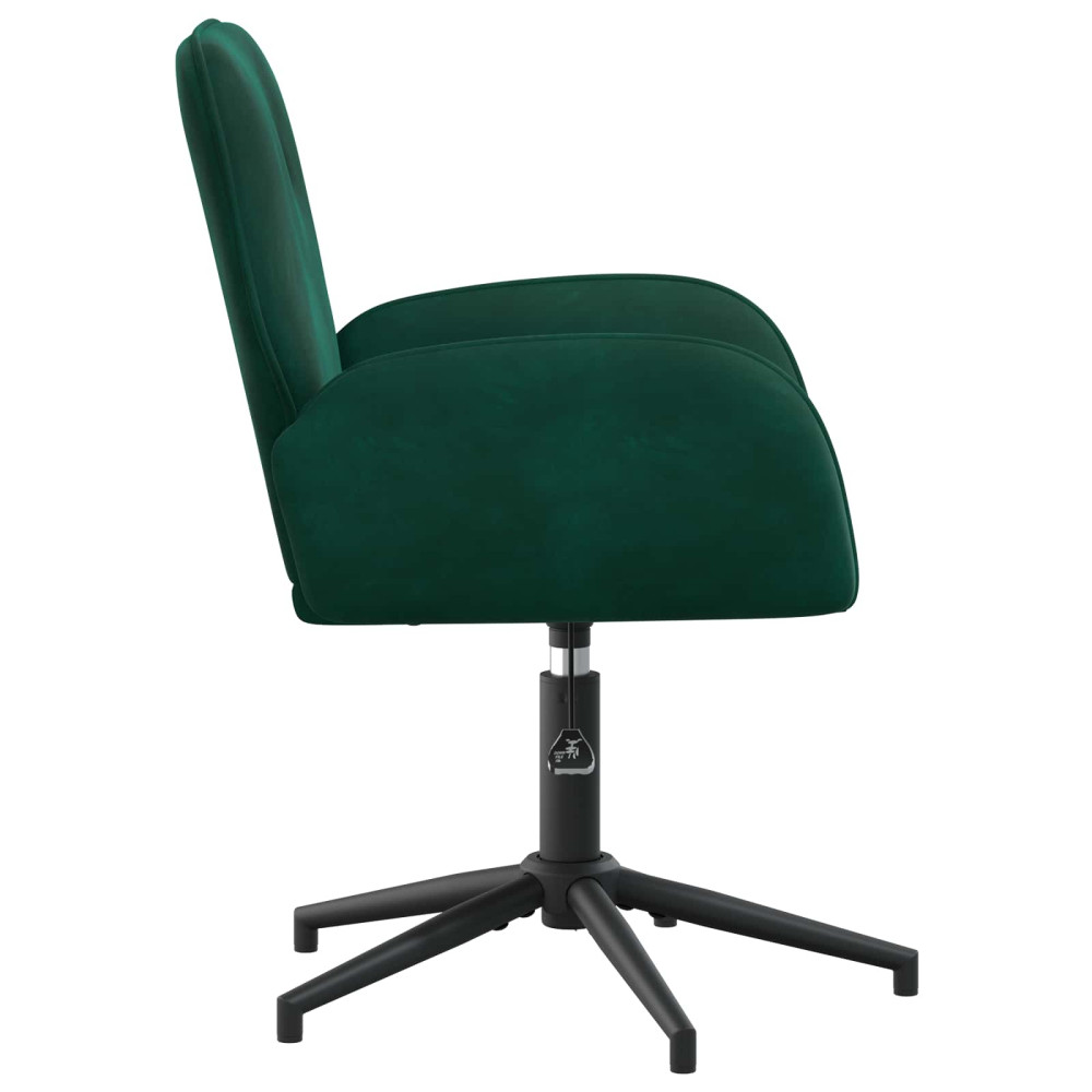 Produktbild för Svängbara skrivbordsstolar 2 st 54 x 55 x 90 cm Mörkgrön Sammet