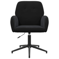 Produktbild för Svängbara skrivbordsstolar 2 st 54 x 55 x 90 cm Svart Sammet