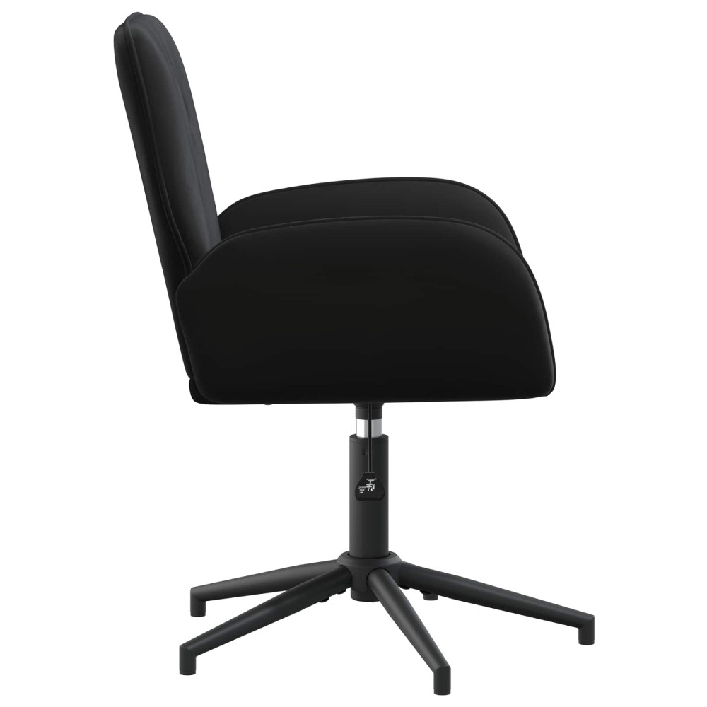 Produktbild för Svängbara skrivbordsstolar 2 st 54 x 55 x 90 cm Svart Sammet
