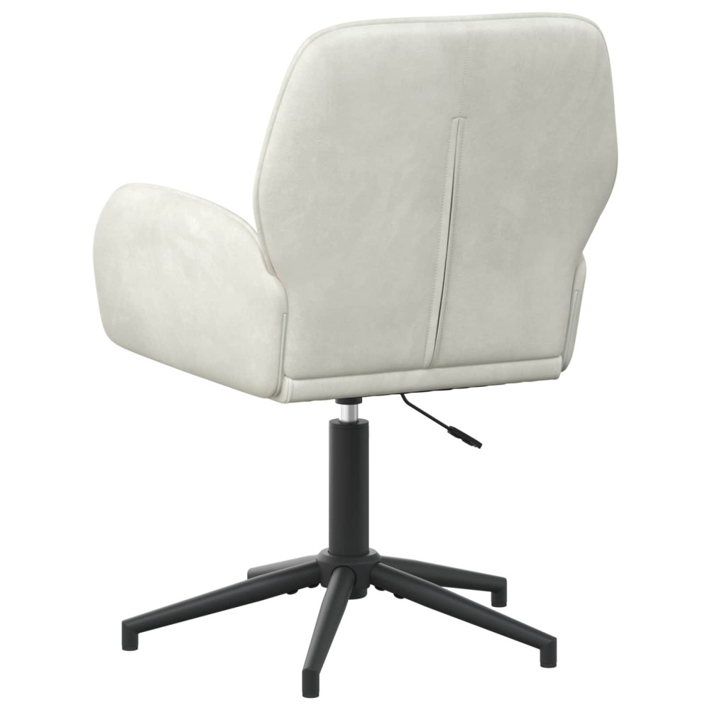 Produktbild för Svängbara skrivbordsstolar 2 st 54 x 55 x 90 cm Gräddvit Sammet