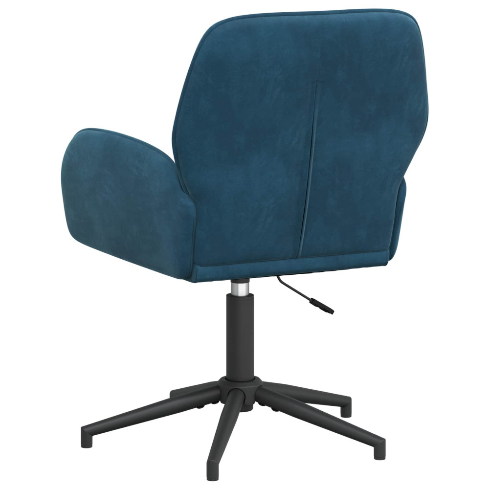 Produktbild för Svängbara skrivbordsstolar 2 st 54 x 55 x 90 cm Blå Sammet