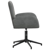 Produktbild för Svängbara skrivbordsstolar 4 st 54 x 55 x 90 cm Mörkgrå Sammet