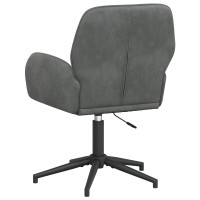 Produktbild för Svängbara skrivbordsstolar 4 st 54 x 55 x 90 cm Mörkgrå Sammet
