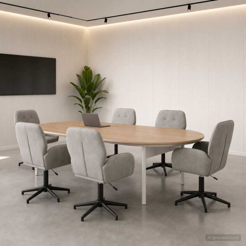 vidaXL Svängbara skrivbordsstolar 6 st 54 x 55 x 90 cm Ljusgrå Sammet