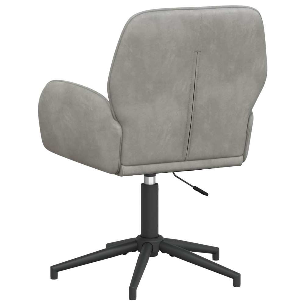 Produktbild för Svängbara skrivbordsstolar 6 st 54 x 55 x 90 cm Ljusgrå Sammet