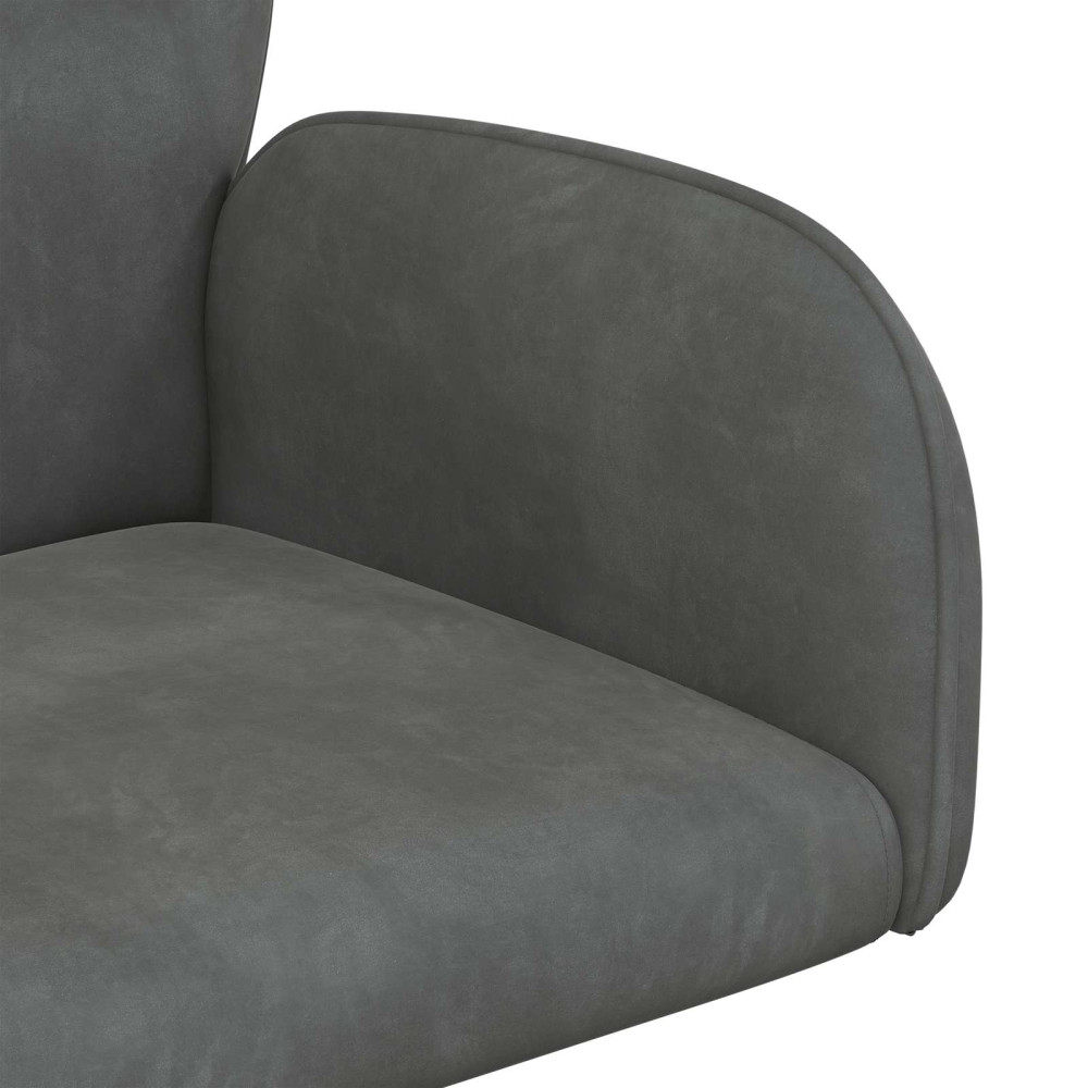Produktbild för Svängbara skrivbordsstolar 6 st 54 x 55 x 90 cm Mörkgrå Sammet