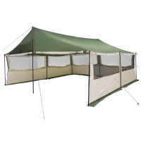 Produktbild för Familjetält med tak Grön 600 x 400 x 268 cm Polyester och Stål