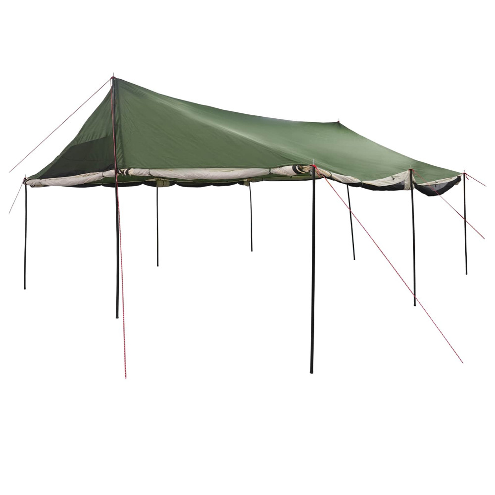 Produktbild för Familjetält med tak Grön 600 x 400 x 268 cm Polyester och Stål