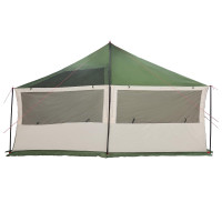 Produktbild för Familjetält med tak Grön 600 x 400 x 268 cm Polyester och Stål