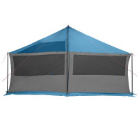 Produktbild för Familjetält med tak Blå 600 x 400 x 268 cm Polyester och Stål