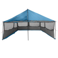 Produktbild för Familjetält med tak Blå 600 x 400 x 268 cm Polyester och Stål
