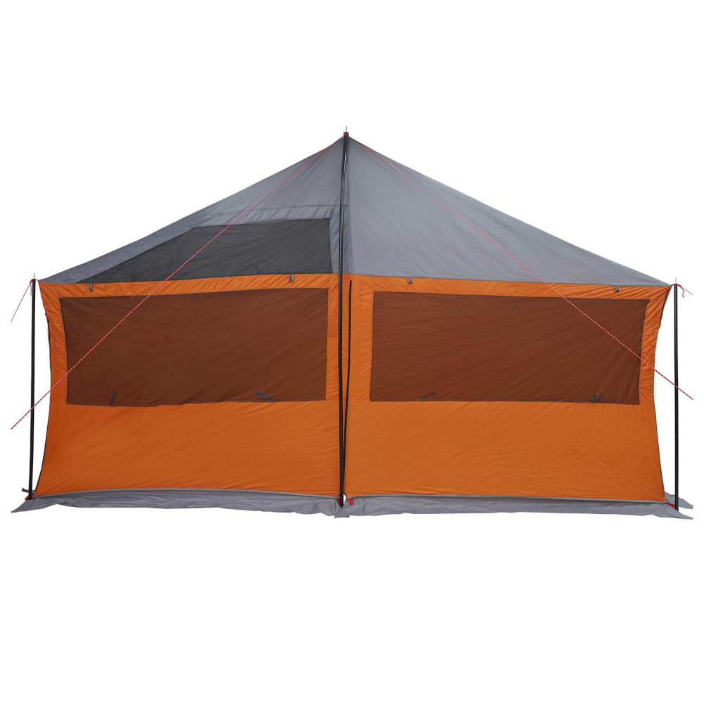 Produktbild för Familjetält med tak Grå och orange 600 x 400 x 268 cm