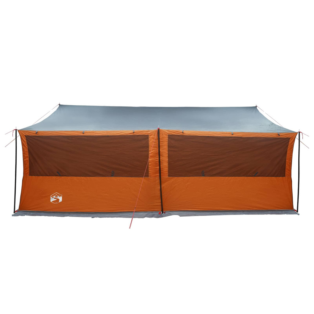 Produktbild för Familjetält med tak Grå och orange 600 x 400 x 268 cm