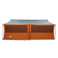 Produktbild för Familjetält med tak Grå och orange 600 x 400 x 268 cm
