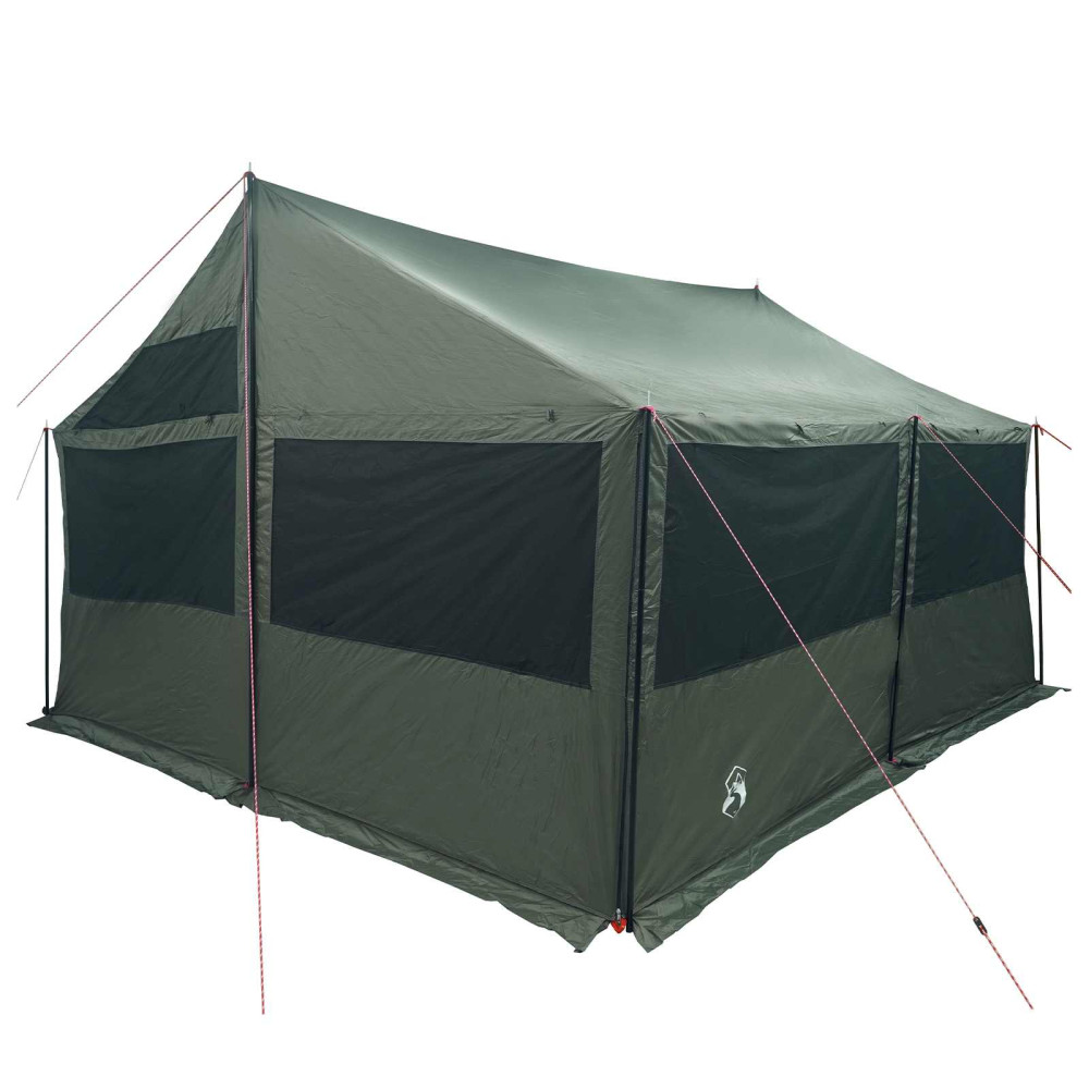 Produktbild för Familjetält Armégrön 600 x 400 x 268 cm Polyester och Stål