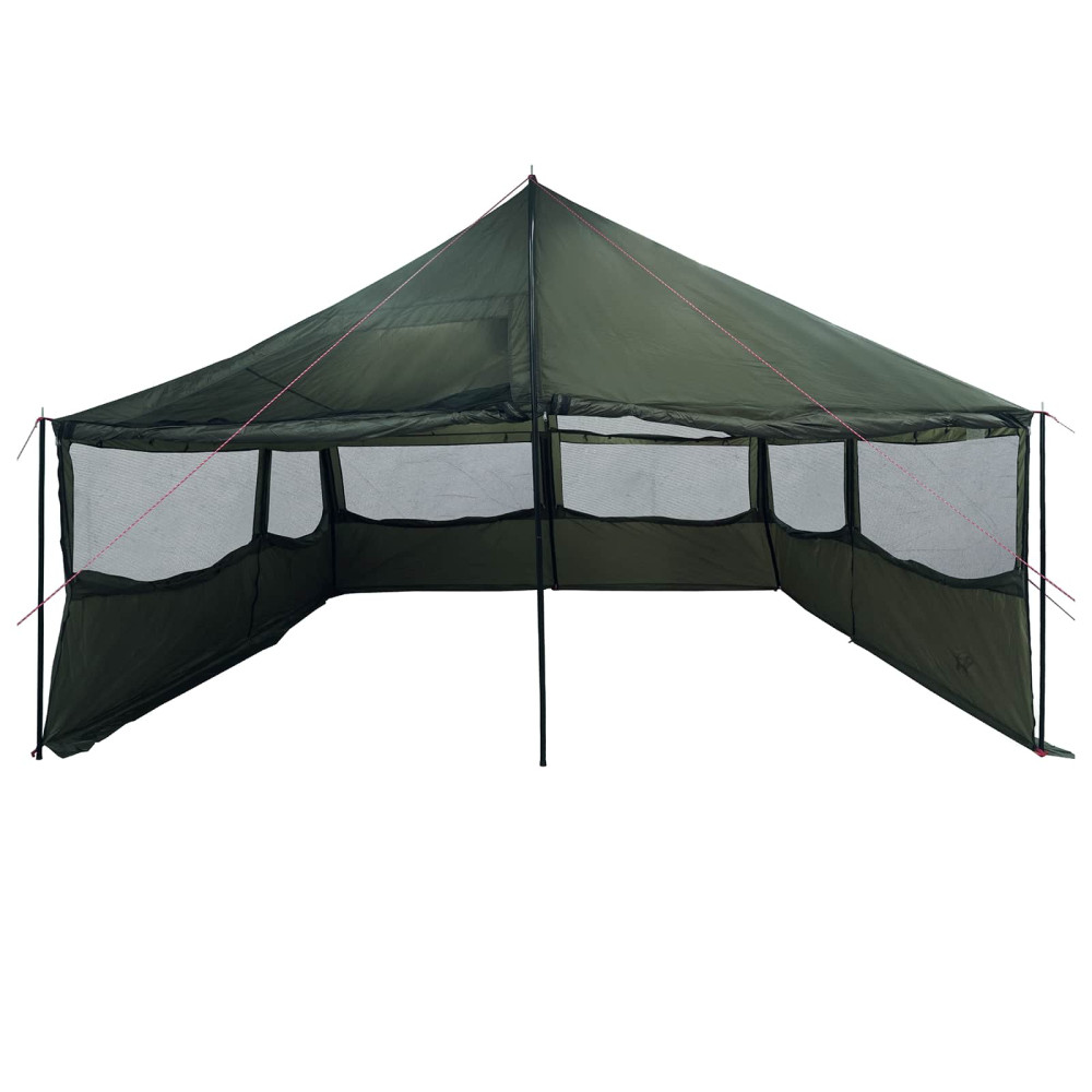 Produktbild för Familjetält Armégrön 600 x 400 x 268 cm Polyester och Stål