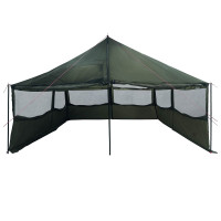 Produktbild för Familjetält Armégrön 600 x 400 x 268 cm Polyester och Stål