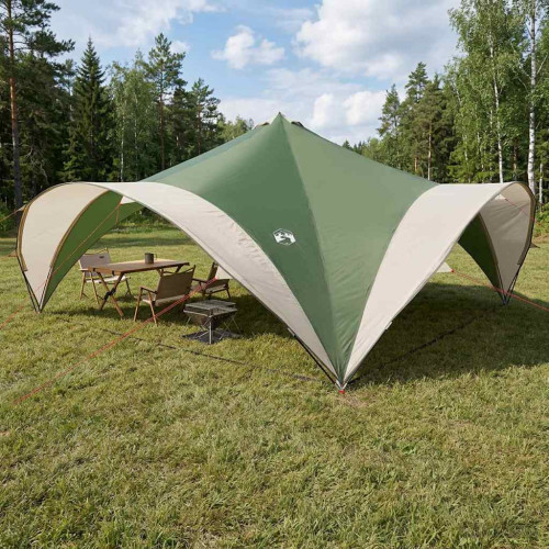 vidaXL Partytält med tak Grön 600 x 600 x 400 cm Polyester och Stål