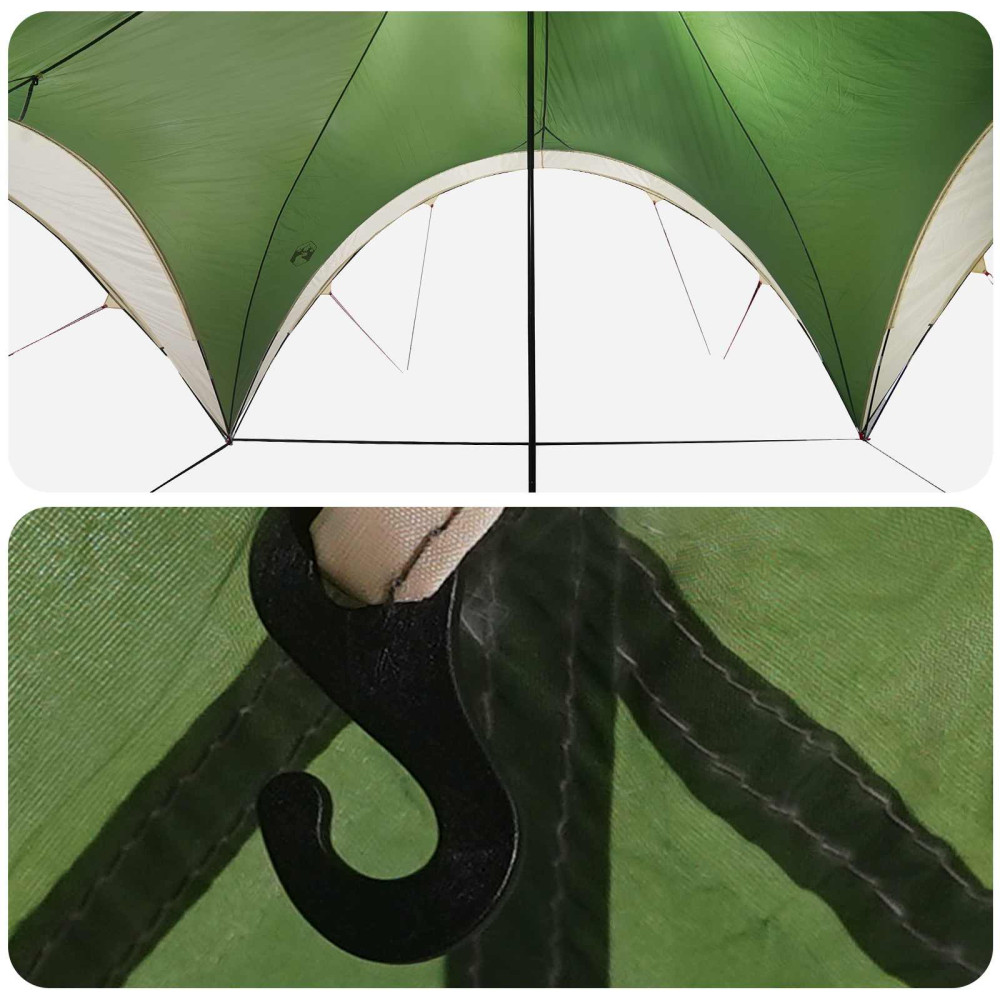 Produktbild för Partytält med tak Grön 600 x 600 x 400 cm Polyester och Stål
