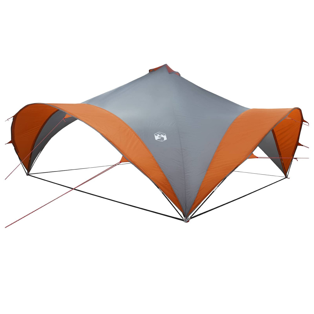 Produktbild för Partytält Grå och orange 600 x 600 x 400 cm Polyester och Stål