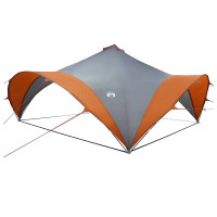 Produktbild för Partytält Grå och orange 600 x 600 x 400 cm Polyester och Stål