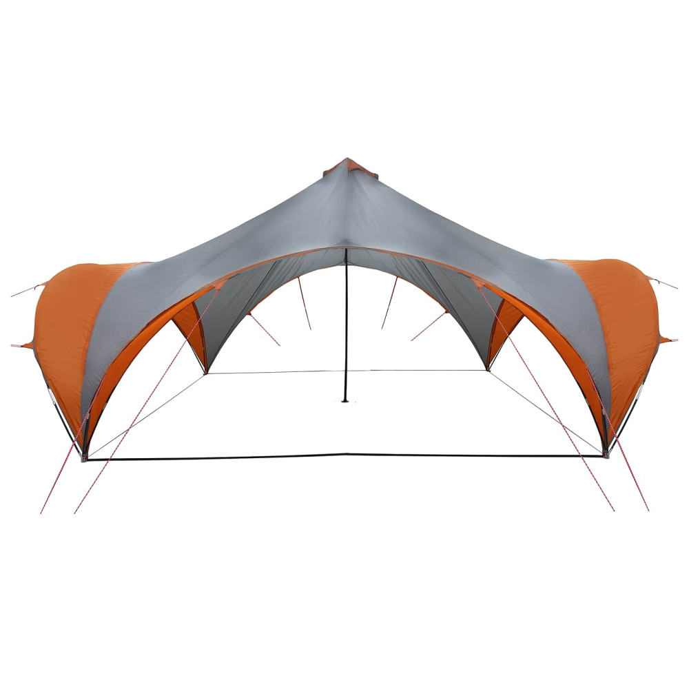 Produktbild för Partytält Grå och orange 600 x 600 x 400 cm Polyester och Stål