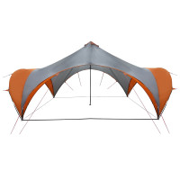 Produktbild för Partytält Grå och orange 600 x 600 x 400 cm Polyester och Stål