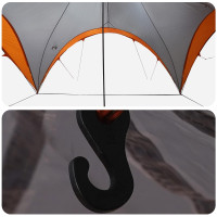 Produktbild för Partytält Grå och orange 600 x 600 x 400 cm Polyester och Stål