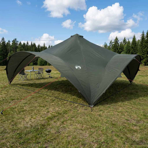 vidaXL Partytält Armégrön 600 x 600 x 400 cm Polyester och Stål