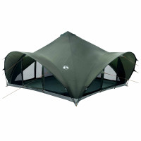 Produktbild för Tipi Tält med tak Armégrön 18 personer Polyester och Stål