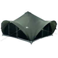 Produktbild för Tipi Tält med tak Armégrön 18 personer Polyester och Stål