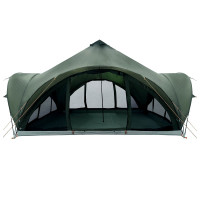 Produktbild för Tipi Tält med tak Armégrön 18 personer Polyester och Stål