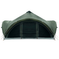 Produktbild för Tipi Tält med tak Armégrön 18 personer Polyester och Stål