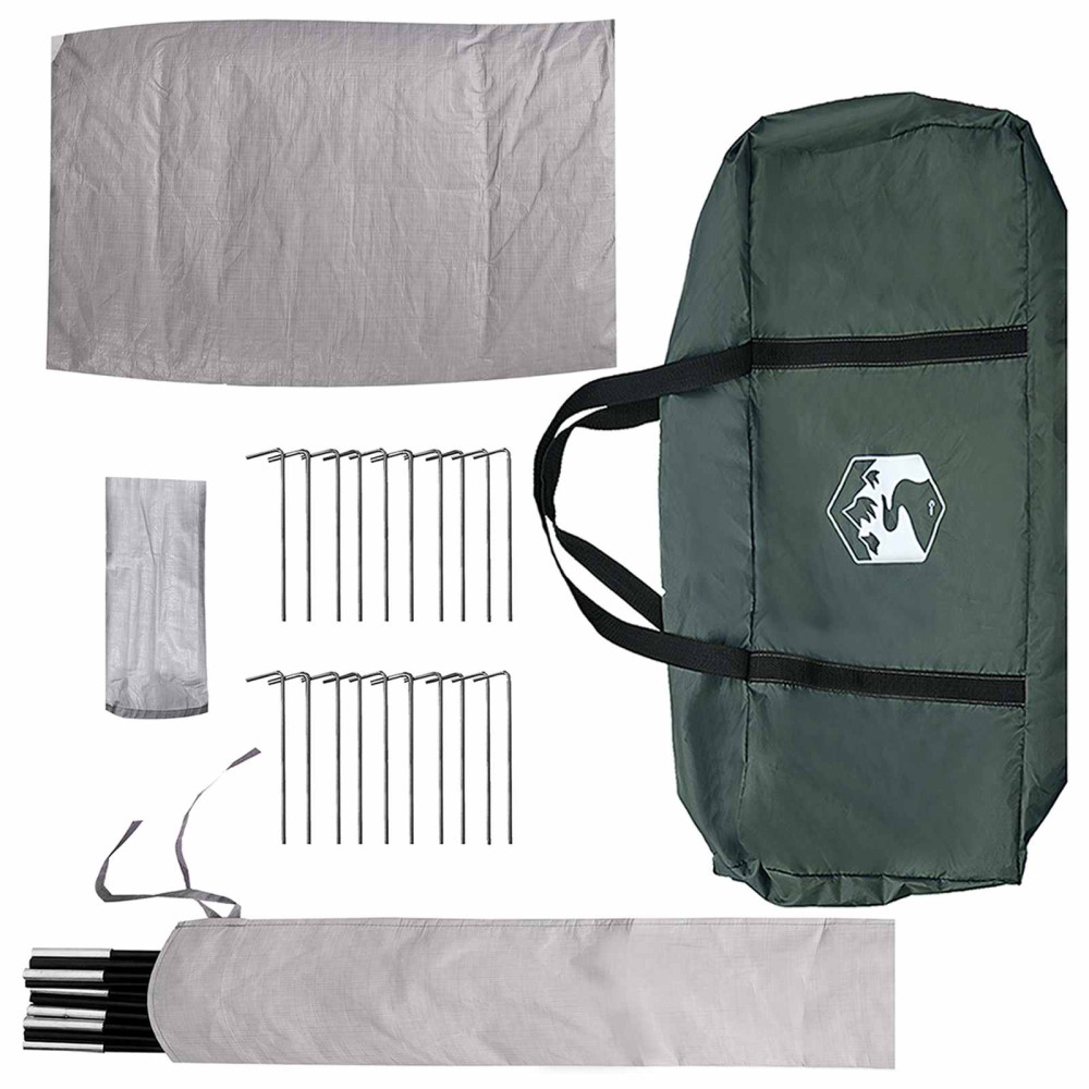 Produktbild för Tipi Tält med tak Armégrön 18 personer Polyester och Stål