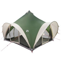 Produktbild för Tipi Tält med tak Grön 6 personer Polyester och Stål