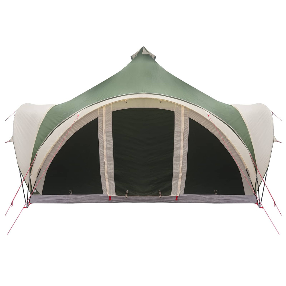 Produktbild för Tipi Tält med tak Grön 6 personer Polyester och Stål