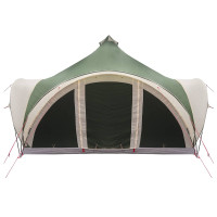Produktbild för Tipi Tält med tak Grön 6 personer Polyester och Stål