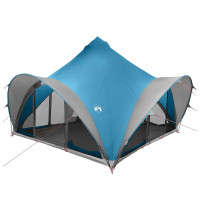 Produktbild för Tipi Tält med tak Blå 6 personer Polyester och Stål