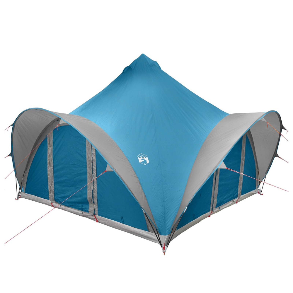Produktbild för Tipi Tält med tak Blå 6 personer Polyester och Stål