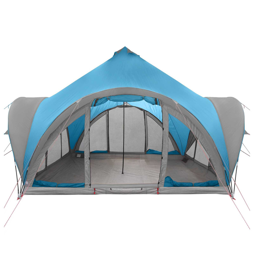 Produktbild för Tipi Tält med tak Blå 6 personer Polyester och Stål