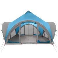 Produktbild för Tipi Tält med tak Blå 6 personer Polyester och Stål