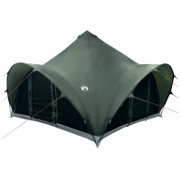 Produktbild för Tipi Tält med tak Armégrön 6 personer Polyester och Stål