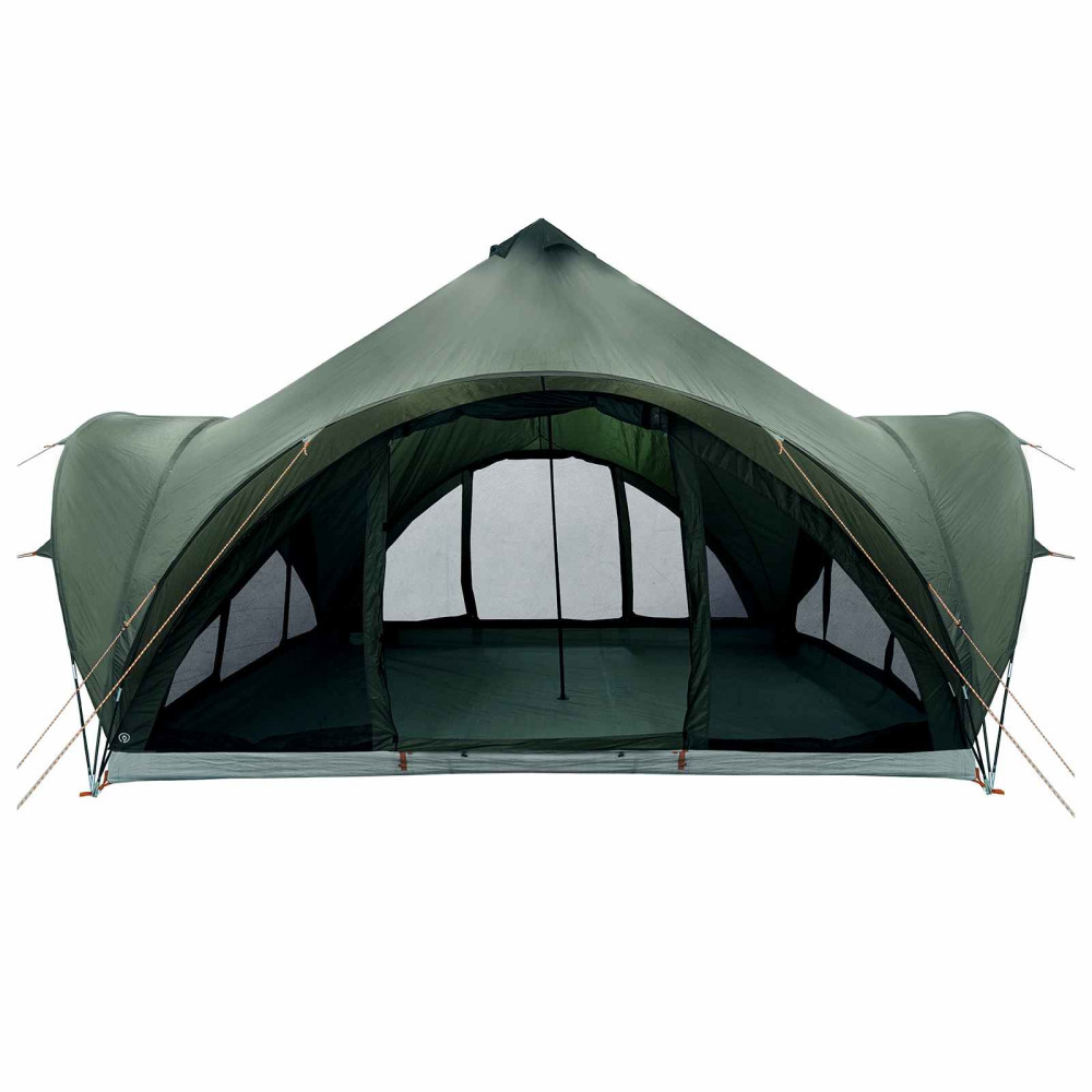 Produktbild för Tipi Tält med tak Armégrön 6 personer Polyester och Stål