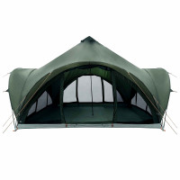 Produktbild för Tipi Tält med tak Armégrön 6 personer Polyester och Stål