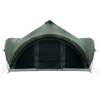 Produktbild för Tipi Tält med tak Armégrön 6 personer Polyester och Stål