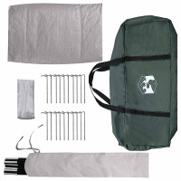 Produktbild för Tipi Tält med tak Armégrön 6 personer Polyester och Stål