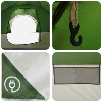 Produktbild för Sidtält med tak Grön 410 x 410 x 250 cm Polyester och Stål