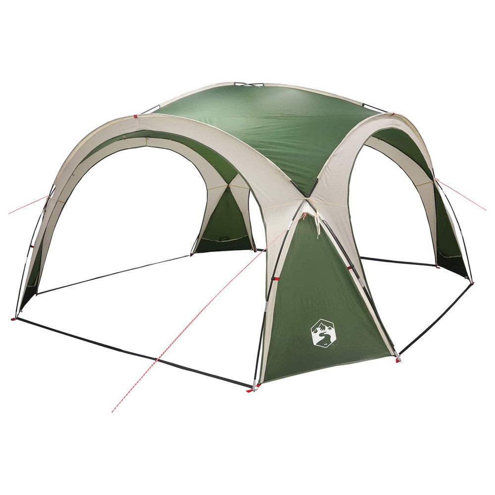 Produktbild för Sidtält med tak Grön 410 x 410 x 250 cm Polyester och Stål