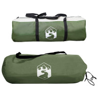 Produktbild för Sidtält med tak Grön 410 x 410 x 250 cm Polyester och Stål