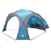 Produktbild för Sidtält med tak Blå 410 x 410 x 250 cm Polyester och Stål